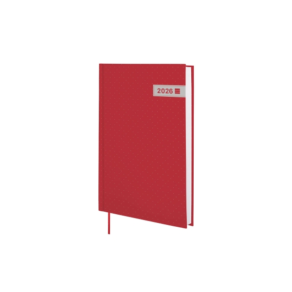 Finocam Dynamic Porto Agenda - Anual 2026 - Sin Cierre - Formato Y10 - 145x23x210mm - 1 Dia por Pagina - Color Rojo