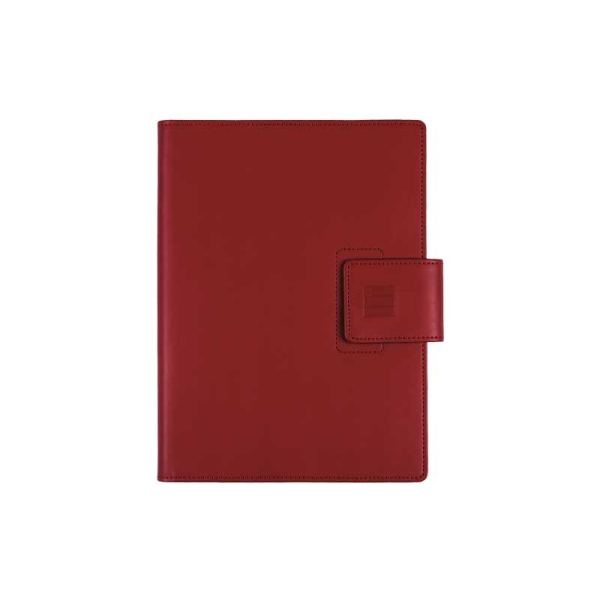 Finocam Duouno Agenda de Espiral - Bolsillo Interior - Anilla Portaboligrafo - Formato E10 - 155x212mm - 1 Dia por Pagina - Color Burdeos