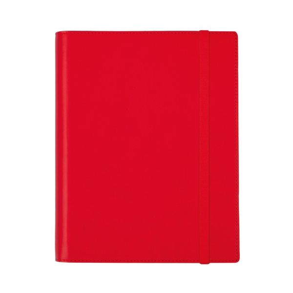 Finocam Duoband Agenda con Bloc de Notas - Anual 2026 - Formato E10 - 176x28x226mm - 1 Dia por Pagina - Color Rojo