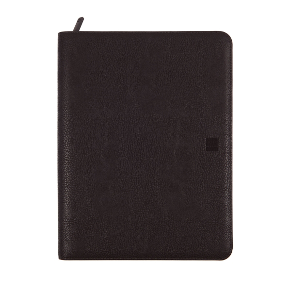 Finocam Focus Agenda Portadocumentos - Anual 2026 - Cierre de Cremallera - Formato E40 - 260x35x340mm - Semana Vista en Vertical - Color Negro