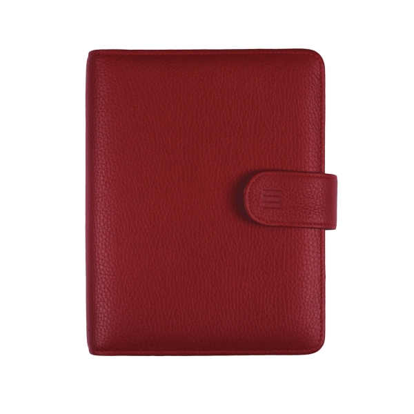 Finocam Open Piel Andrea Agenda Organizador - Formato 500 - 165x40x210mm - Semana Vista en Vertical - Color Burdeos