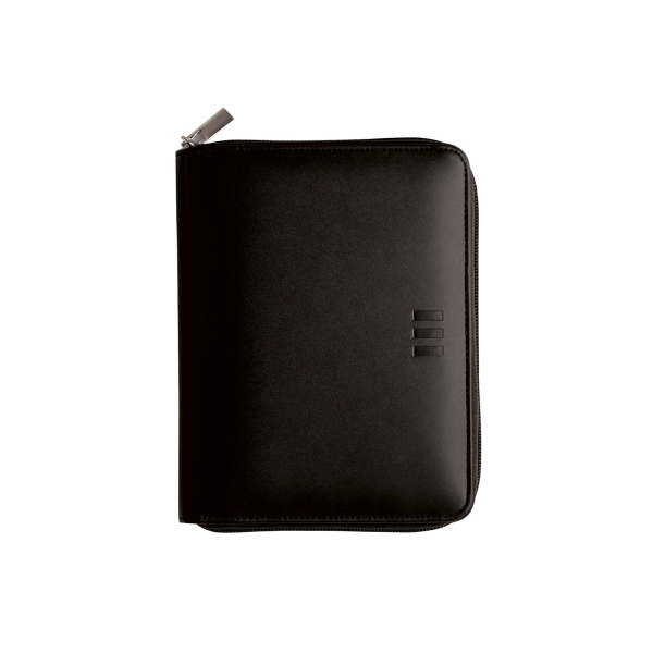 Finocam Open Pol Agenda Organizador - Anual 2026 - Cierre de Cremallera - Formato 1000 - 205x43x249mm - 1 Dia por Pagina - Color Negro