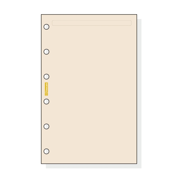 Finocam C243 Notas de Recambio para Agendas Classic - Liso - Formato 602 - 73x114x5mm - Color Crema