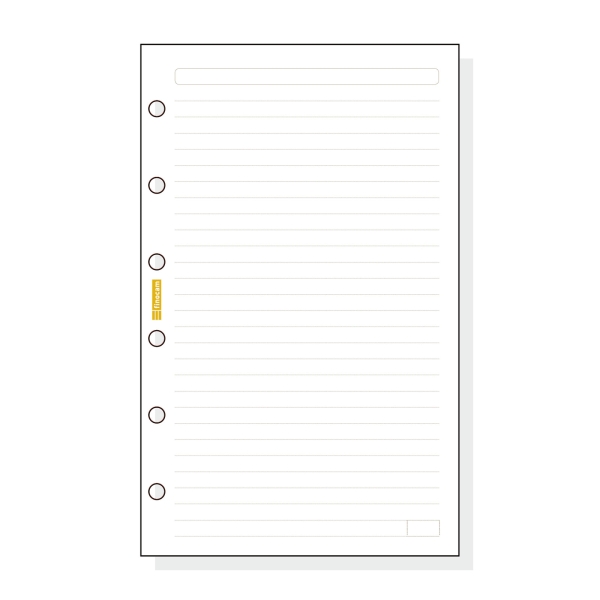Finocam C341 Recambio para Agendas Classic - Lineas Guia - Formato 603 - 79x127x5mm - Color Blanco