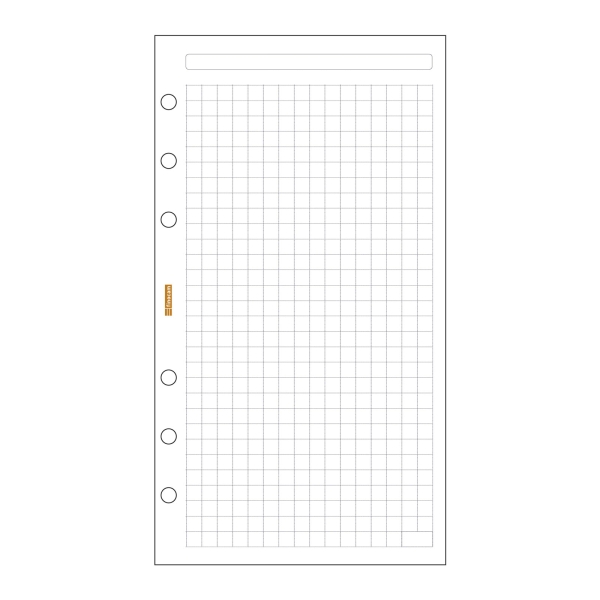 Finocam C940 Recambio para Agendas Classic - Cuadriculado - Formato 609 - 94x171x5mm - Color Blanco