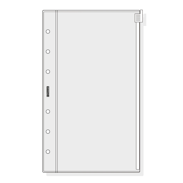 Finocam R471 Funda para Agendas Open - Cierre de Cremallera - Formato 400 - 103x2x153mm - PVC - Color Gris Claro