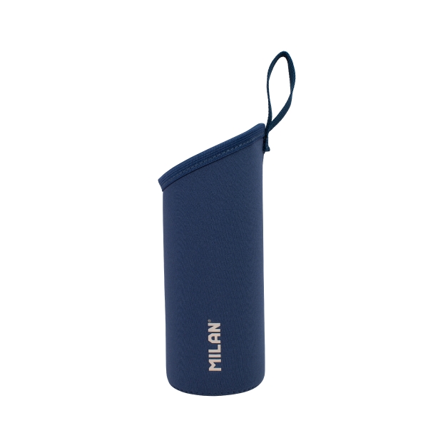 Milan 430 Since 1918 Funda de Neopreno para Botellas Isotermicas de 0.59L - Agarre Antideslizante - Ayuda a Mantener la Temperatura - Protege la Botella - Color Azul Marino