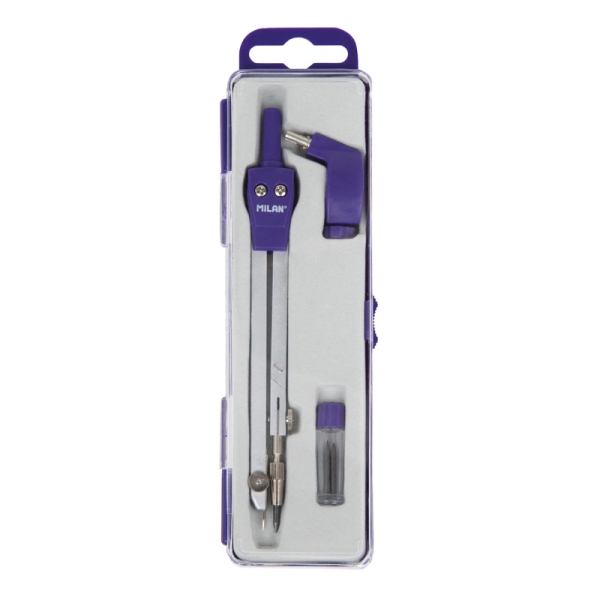 Milan Acid Compas Universal - Incluye Adaptador y Minas de Recambio - Color Azul Marino