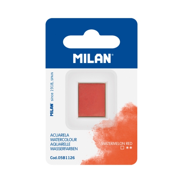 Milan Art Acuarela de Recambio - Medio Godet - Color Rojo