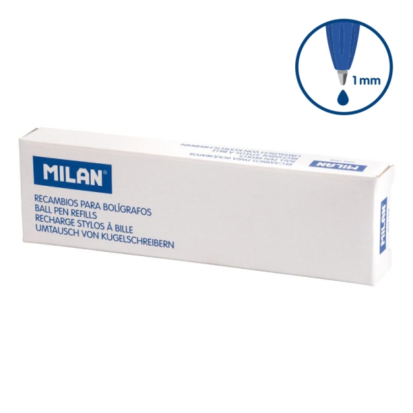 Milan P1 Touch Pack de 50 Recambios - Punta de 1mm - Color Azul