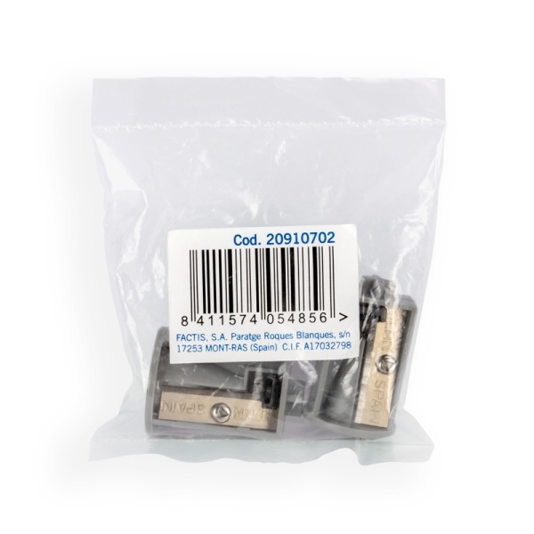 Milan Pack de 2 Sacapuntas de Recambio para Sacapuntas Electrico Doble - Maxi y Regular - Color Transparente