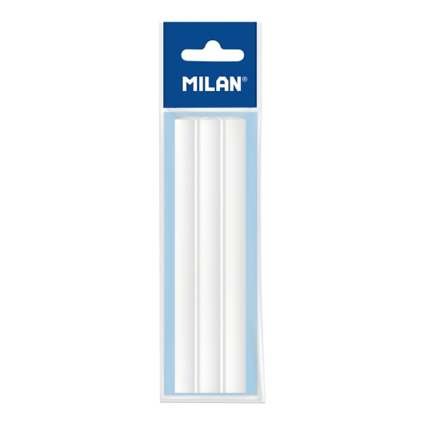 Milan Pack de 5 Gomas de Recambio para Portagomas Tri Jet - Color Blanco