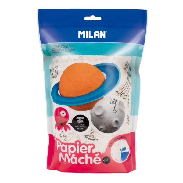 Milan Papel Mache Blanco en Polvo - en Bolsa - 200g - Color Blanco