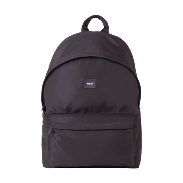 Milan Shadow Mochila Escolar Clasica 22L - Compartimento Interior para Portatil - 2 Cremalleras - 41x30x18cm - Color Negro