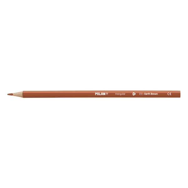 Milan Unicolor Lapices de Color Marron - Triangular - Color Marron