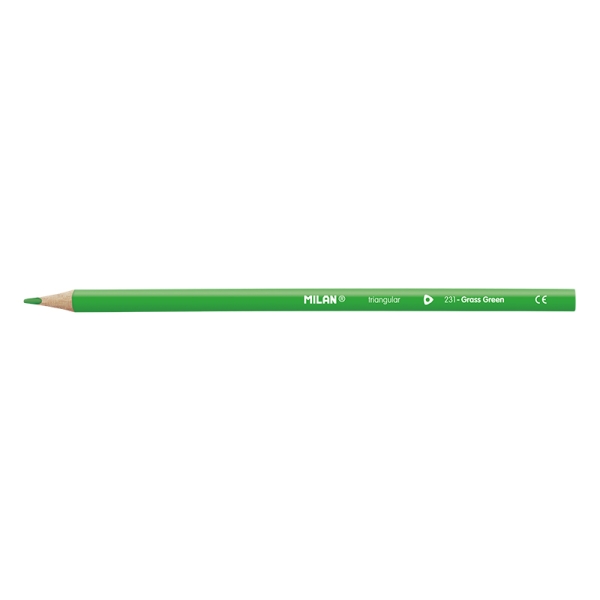 Milan Unicolor Lapices de Color Verde Claro - Triangular - Color Verde Claro