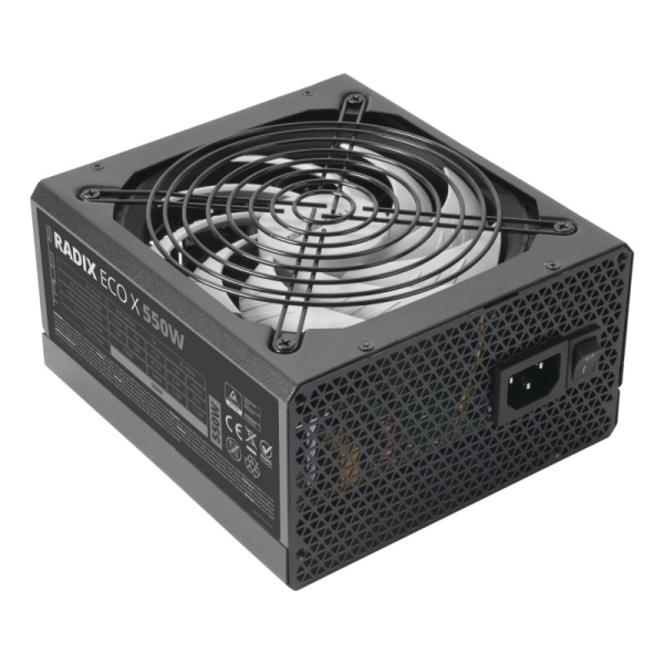 Tacens Radix Eco X 550 Fuente de Alimentacion 550W ATX - PFC Activo - Ventilador 140mm de 12dB - 80 Plus Silver - 160x150x85mm - Color Negro