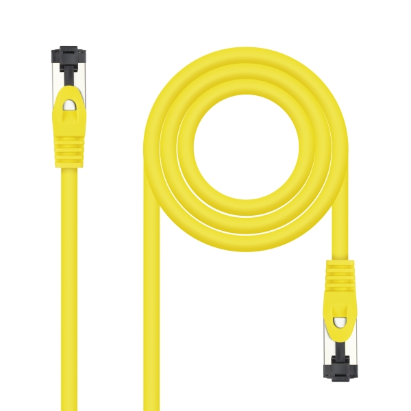 Nanocable Cable Red Latiguillo Cat.8.1 2Ghz LSZH SSTP AWG26 - Longitud 0.30m - Color Amarillo