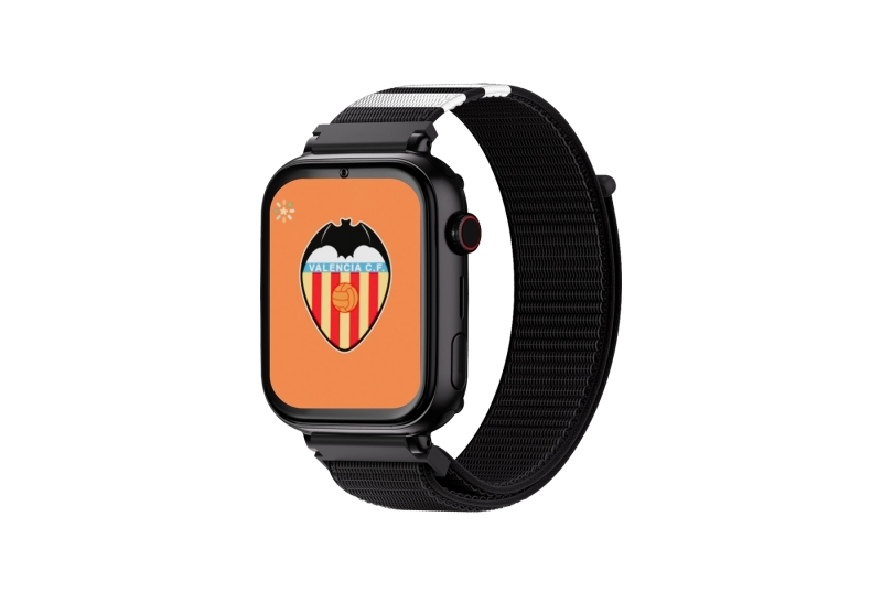 Savefamily Reloj Inteligente Smartwatch Infantil Savewatch Plus Edicion Valencia C.F. con GPS y Llamada - Correa Tela Negra