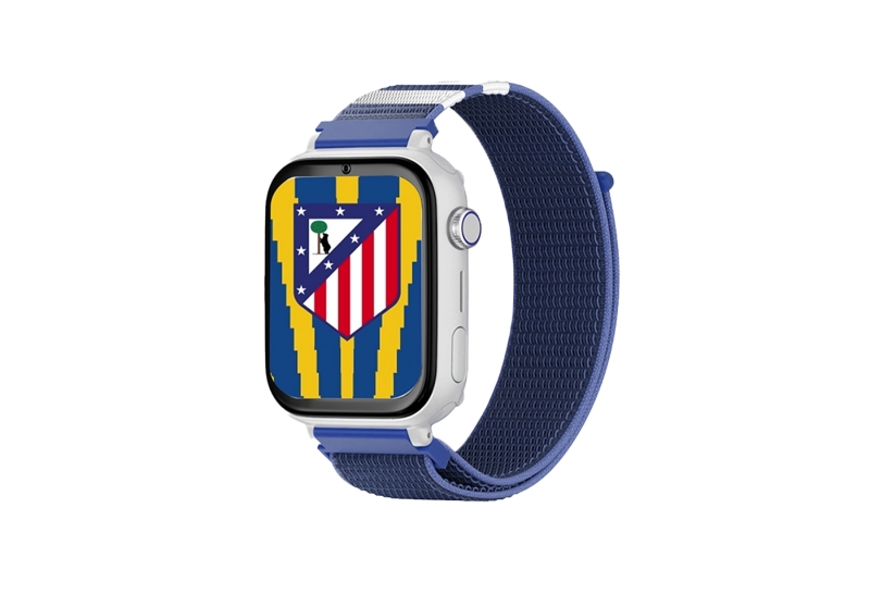 Savefamily Reloj Inteligente Smartwatch Infantil Savewatch Plus Edicion Atletico de Madrid con GPS y Llamada - Correa Tela Azul