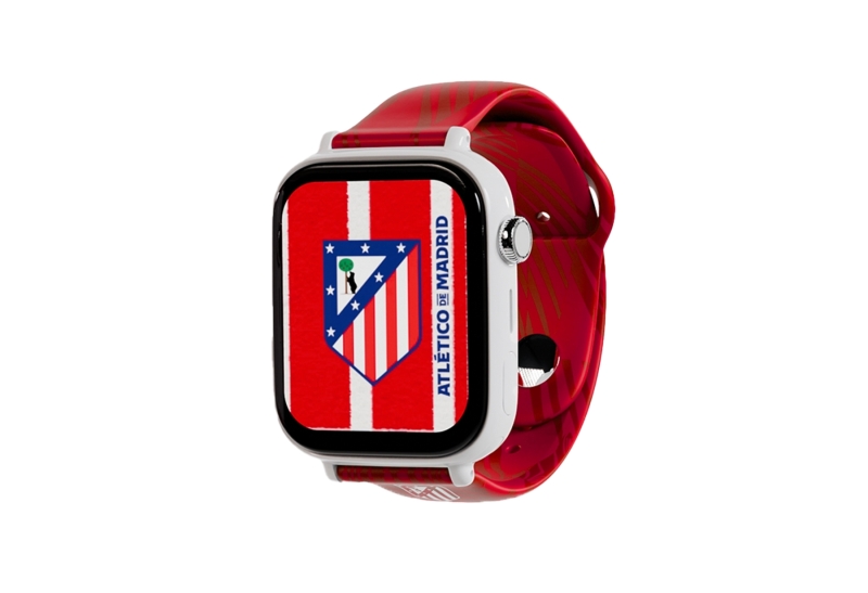 Savefamily Reloj Inteligente Smartwatch Infantil Savewatch Plus Edicion Atletico de Madrid con GPS y Llamada - Correa Silicona Roja