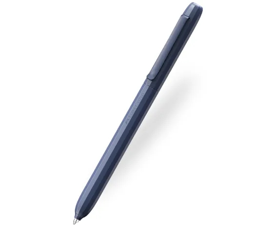 Faber-Castell Avori Boligrafo de Mecanismo Giratorio XB - 92% de Plastico Reciclado - Clip Metalico Solido - Color Azul Noche