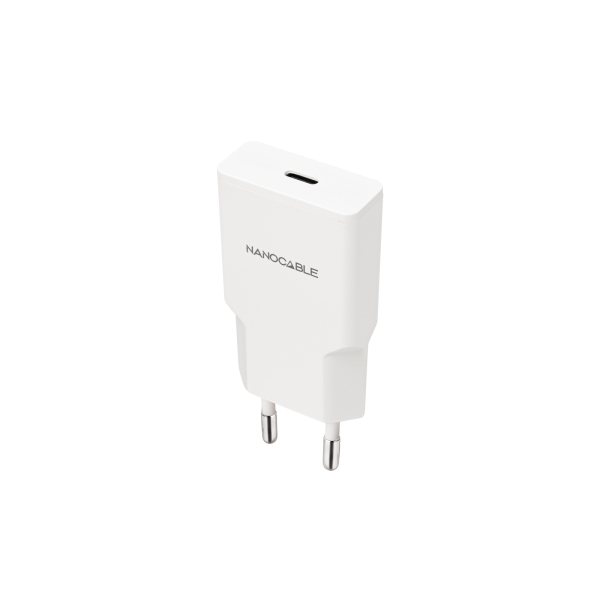 Nanocable Cargador de Pared USB-C/PD 25W - Color Blanco