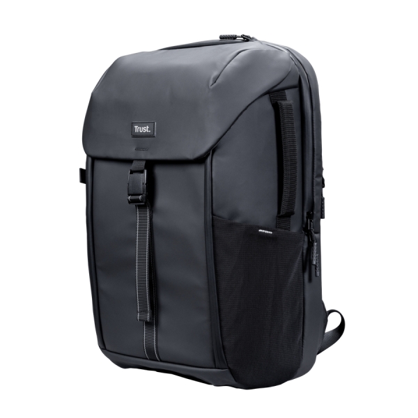 Trust Jersey Mochila para Portatil de Hasta 17" - 25 Litros - Resistente a Salpicaduras de Agua - Color Negro