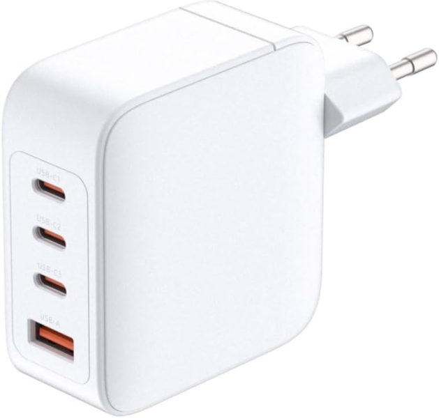D-Link Cargador de Pared GaN de 140W - 3 USB-C y 1 USB-A - QC 4.0 - Color Blanco