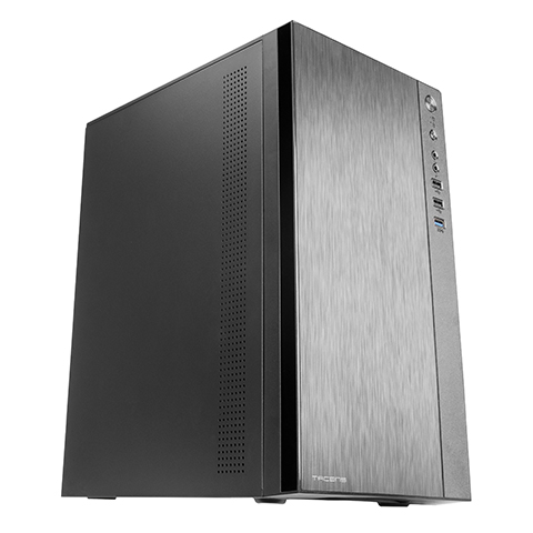 Tacens Anima ACX500 Minitorre - Ventilador Ultrasilencioso de 12cm - Soporte MicroATX/Mini-ITX - Estetica Minimalista y Elegante - 6 Bahias - 300x190x353mm - Color Negro