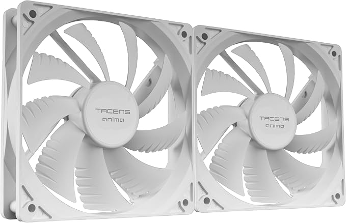 Tacens Anima AF12X2 Pack de 2 Ventiladores de 120mm - Rodamientos Fluxus - Color Blanco