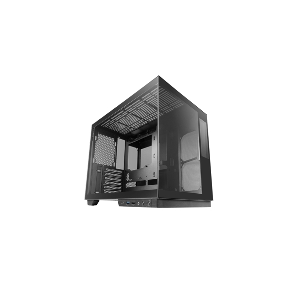 Mars Gaming MC-MIRAGE Caja Torre ATX - Pantalla IPS de 7.2” Personalizable - Cristal Templado Frontal y Lateral - Doble Camara - 7 Ranuras de Expansion - 425x360x288mm - Color Negro
