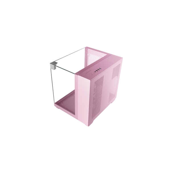 Mars Gaming MC-VISIONM Minitorre Ultracompacta - Soporte para Refrigeracion Liquida hasta 240mm - Triple Cristal Templado - Soporte MicroATX/Mini-ITX - 5 Ranuras de Expansion - 350x277x329mm - Color Rosa