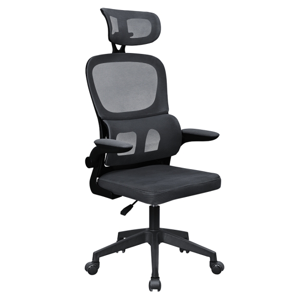 Mars Gaming MGC-ERGOPRO Silla de Oficina Ergonomica - Reposacabezas, Soporte Lumbar y Reposabrazos Ajustable - Malla Transpirable - Asiento de Espuma - 600x610x1300mm - Color Negro