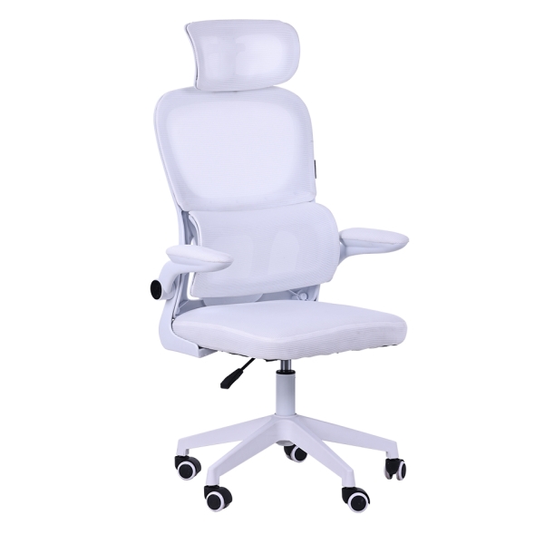 Mars Gaming MGC-ERGOPRO Silla de Oficina Ergonomica - Reposacabezas, Soporte Lumbar y Reposabrazos Ajustable - Malla Transpirable - Asiento de Espuma - 600x610x1300mm - Color Blanco