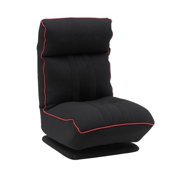 Mars Gaming MGC-THRONE Sofa Gaming de Espuma de Alta Densidad - Base con Rotacion 360º - Respaldo y Reposacabezas Ajustables - Plegable - Tejido Transpirable - Color Negro y Rojo