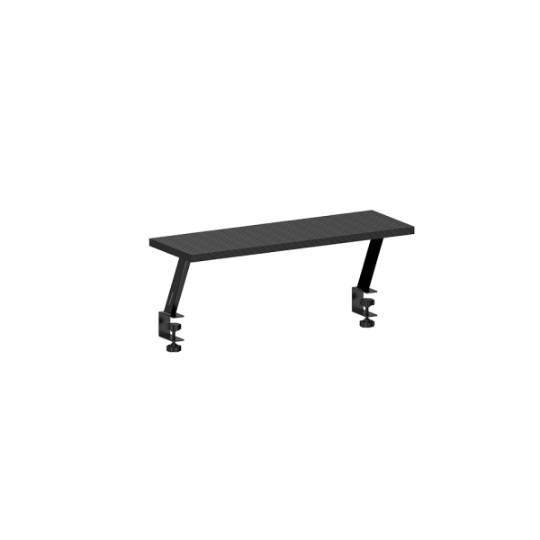 Mars Gaming MGDS Soporte Elevador de Monitor - Instalacion Rapida - Mesas hasta 33mm de Grosor - Maximo 10Kg - 60x20cm - Acabado en Fibra de Carbono - Color Negro