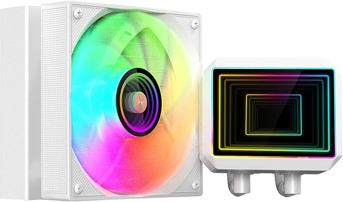 Mars Gaming ML-TWO120 Kit de Refrigeracion Liquida - Potencia 300W - Iluminacion ARGB Infinity Mirror - Bomba Opti-Chamber - Color Blanco