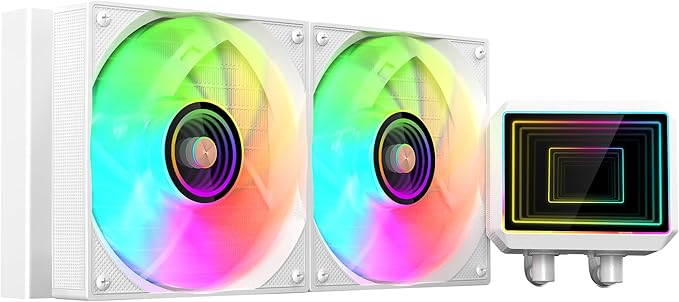 Mars Gaming ML-TWO240 Kit de Refrigeracion Liquida - Potencia 450W - Iluminacion ARGB Infinity Mirror - Bomba Opti-Chamber - Color Blanco