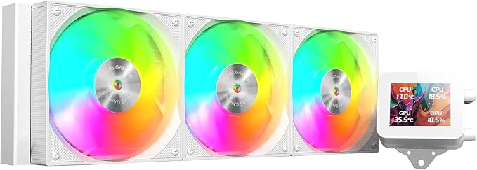 Mars Gaming ML-VISION360 Kit de Refrigeracion Liquida - Potencia 600W - Compatibilidad Universal - Iluminacion ARGB - Bomba Opti-Chamber - Pantalla LCD - Color Blanco