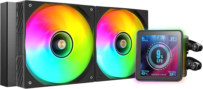 Mars Gaming ML-VISIONPRO240 Kit de Refrigeracion Liquida - Potencia 500W - Iluminacion ARGB - Bomba Opti-Chamber - Color Negro