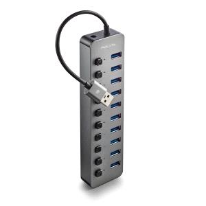 NGS IHUB10  Hub USB 3.0 - 10 Puertos USB 3.0 con Interruptores - Hasta 5Gbps