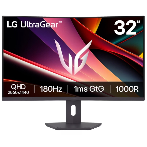 LG UltraGear Monitor 31.5" Curvo 1000R VA QHD FreeSync 180Hz - Respuesta 1ms - 16:9 - HDMI, DisplayPort - VESA 100x100mm