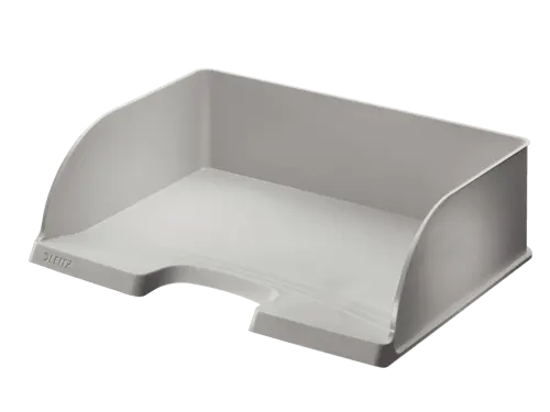 Leitz Plus Jumbo Bandeja Portadocumentos de Gran Capacidad - Acceso Apaisado - Hasta 10uds Apilables - Color Gris