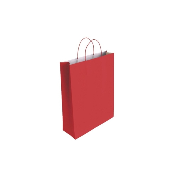 Bismark Bolsa de Papel Celulosa - Medidas 32x10x24cm - Color Rojo