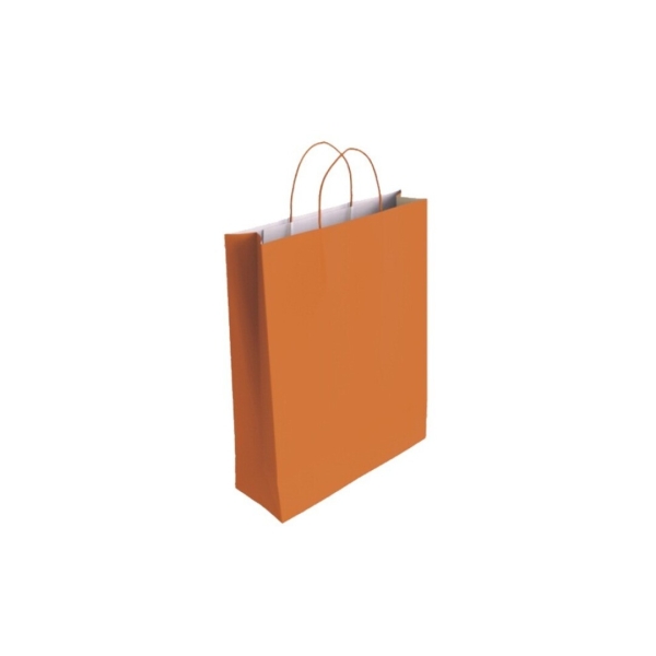 Bismark Bolsa de Papel Celulosa - Medidas 32x10x24cm - Color Naranja
