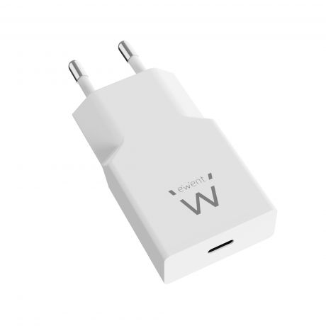 Ewent EW1310 Cargador GAN 20W - USB-C - Carga Rapida - Alta Eficencia - Color Blanco