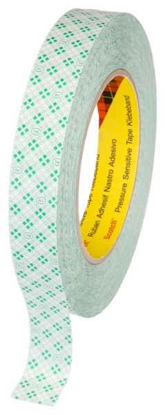 3M Cinta Adhesiva de Doble Cara 25mmx50m - Cinta de 260µm - Soporte de PVC de 38µm - Con Adhesivo 375 - Color Blanco