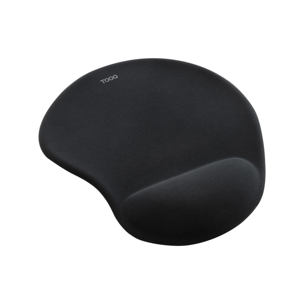 Tooq TQMP1001-B Alfombrilla Raton Ergonomica - Reposamuñecas de Gel - Superficie Suave, Elastica, Transpirable y Resistente - Color Negro