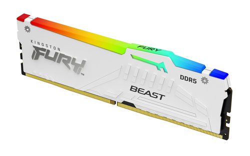 Kingston Fury Beast RGB Memoria RAM DDR5 6000MT/s 16GB 1.4V CL30 DIMM - Color Blanco